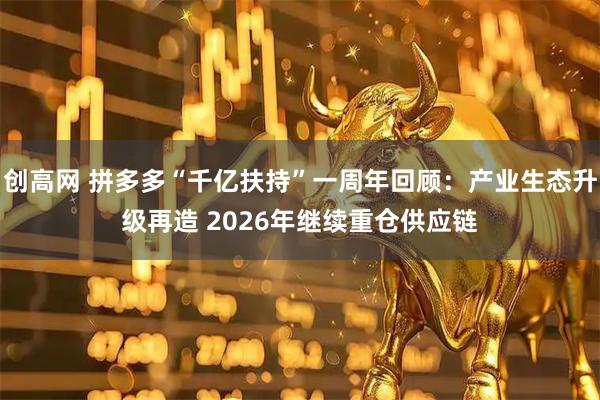 创高网 拼多多“千亿扶持”一周年回顾：产业生态升级再造 2026年继续重仓供应链